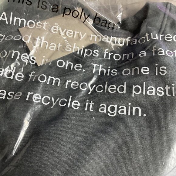 Men’s Everlane Organic Cotton Track Crewneck Sweatshirt renew Small S New Gray - Picture 3 of 4
